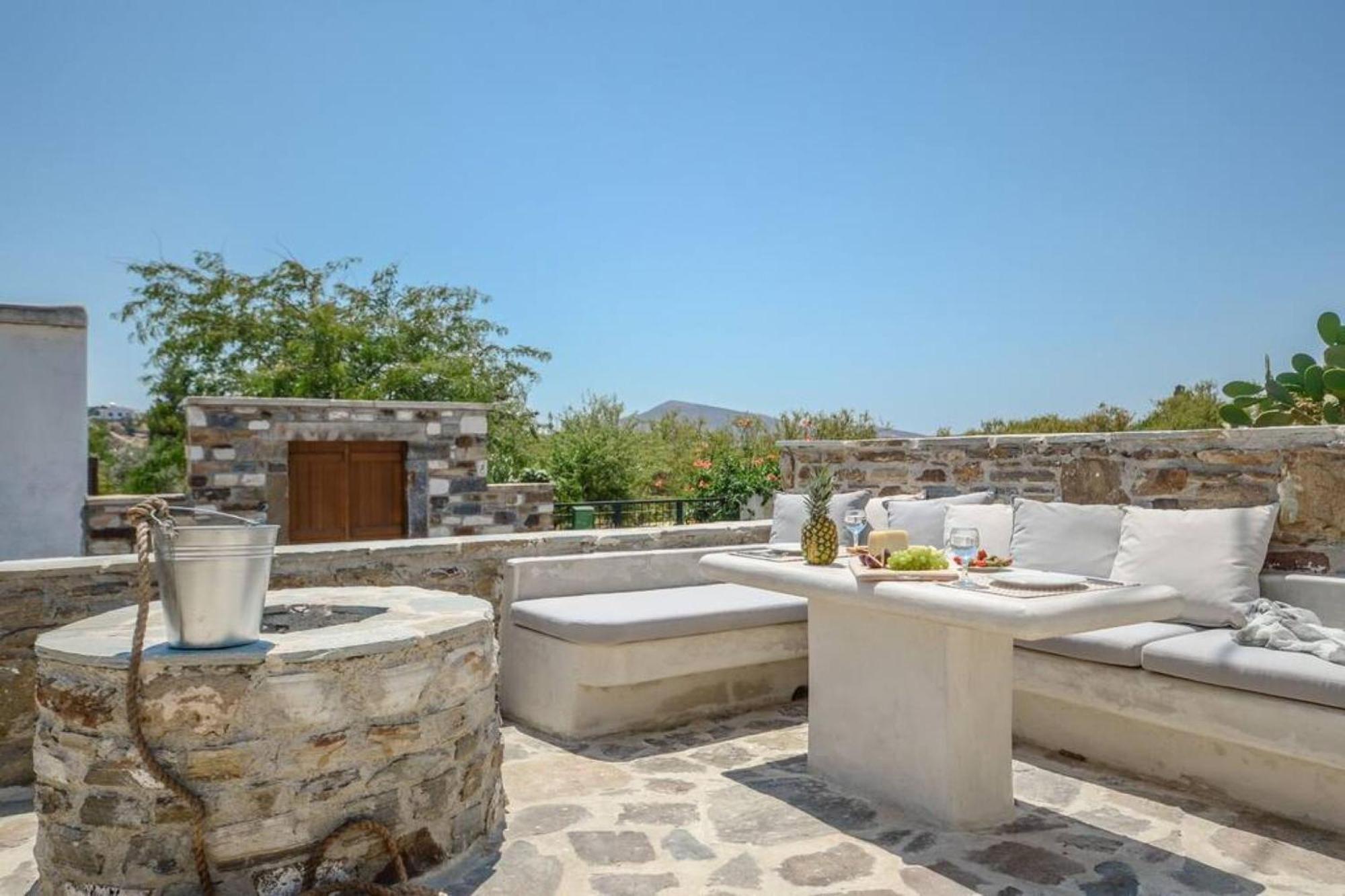 Villa Anthemion Naxos With Outdoor Jacuzzi Ano Sangrion Luaran gambar