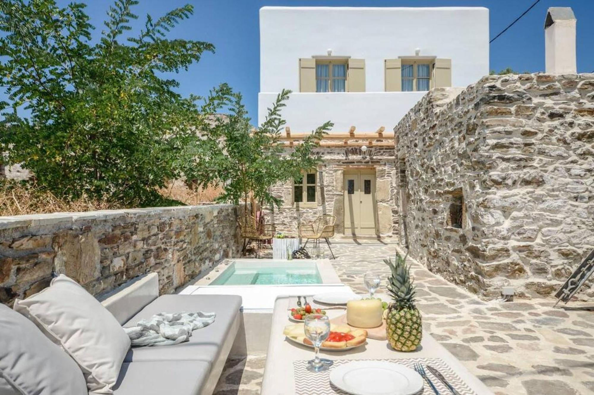 Villa Anthemion Naxos With Outdoor Jacuzzi Ano Sangrion Luaran gambar